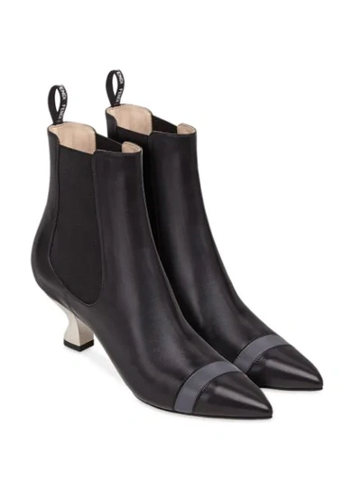 Shop Fendi Colibrì Pointed Ankle Boots In Black