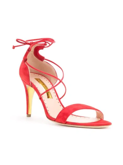 Shop Rupert Sanderson Ravel Sandals In Red