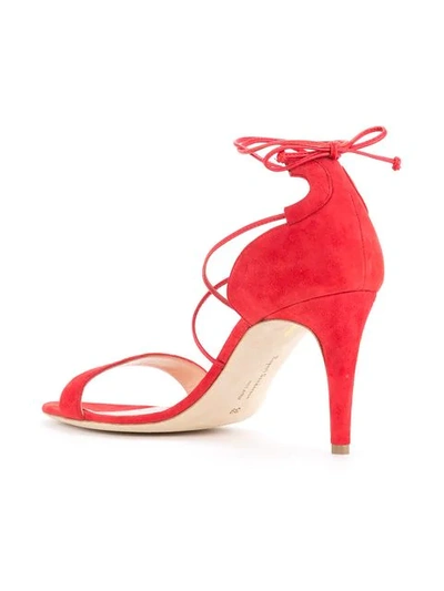 Shop Rupert Sanderson Ravel Sandals In Red