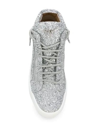 Shop Giuseppe Zanotti Design Bonjour Nuit Sneakers - Metallic