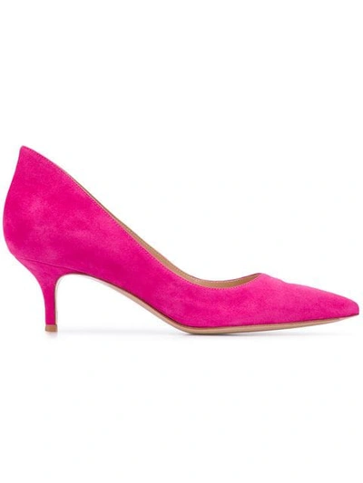 Shop Gianvito Rossi Kitten Heel Pumps In Pink