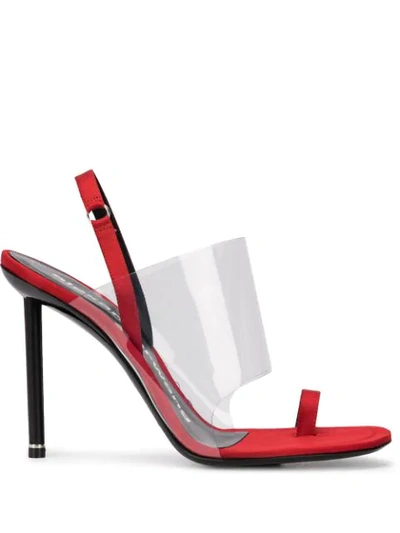 Shop Alexander Wang Transparent Heeled Sandals - Red