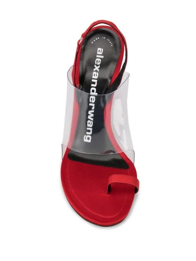 Shop Alexander Wang Transparent Heeled Sandals - Red