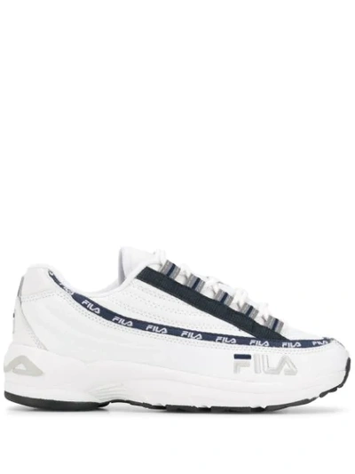Shop Fila Logo Tape Sneakers - White