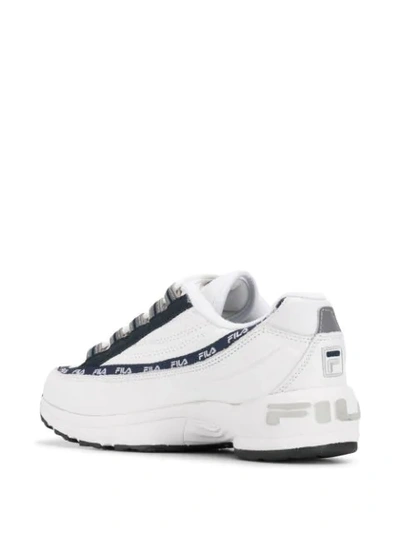 Shop Fila Logo Tape Sneakers - White