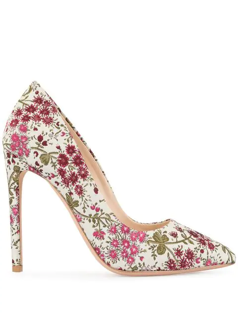 embroidered pumps
