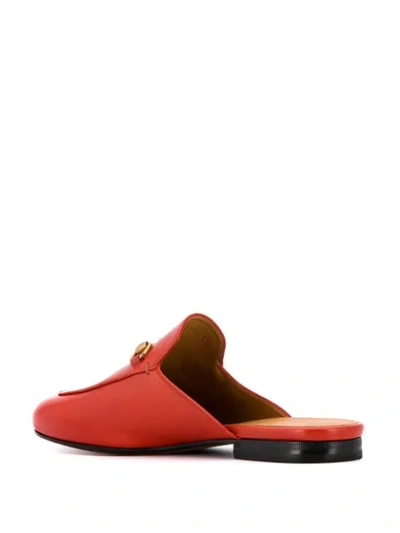 Gucci Calf Leather Slippers In 7514 Orange