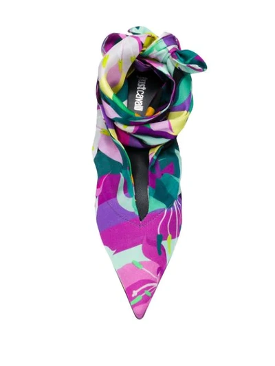 Shop Just Cavalli Floral Pumps In Purple