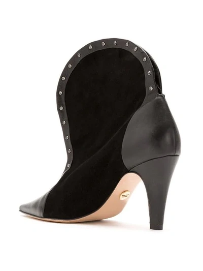 Shop Andrea Bogosian Embellished Asymmetric Boots In Black