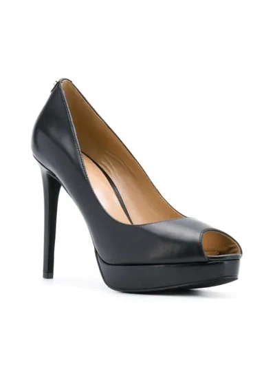 Shop Michael Michael Kors Erika Peep Toe Pumps In Black