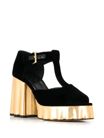 Shop Marni Chunky Platform Sandals In Black