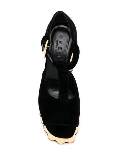 Shop Marni Chunky Platform Sandals In Black