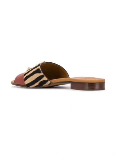 Shop Chloé Flat Mule Sandals In Neutrals