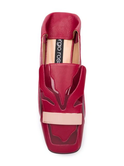 Shop Sergio Rossi Slip On Loafers - Red