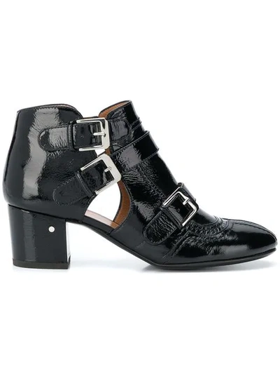 Shop Laurence Dacade Multiple Buckle Ankle Boots In Black