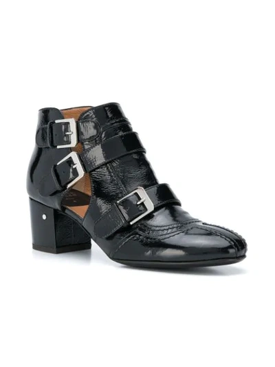 Shop Laurence Dacade Multiple Buckle Ankle Boots In Black