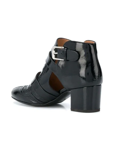 multiple buckle ankle boots