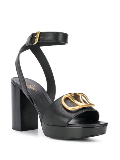 Shop Valentino Vlogo High-heel Sandals In Black
