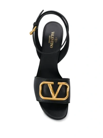 Shop Valentino Vlogo High-heel Sandals In Black