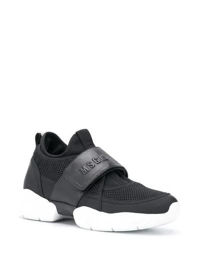 Msgm Oversized Sole Sneakers In Black