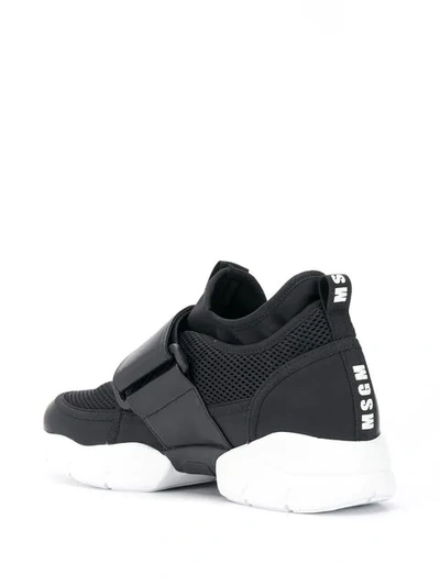 Msgm Oversized Sole Sneakers In Black