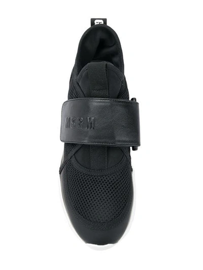 Msgm Oversized Sole Sneakers In Black