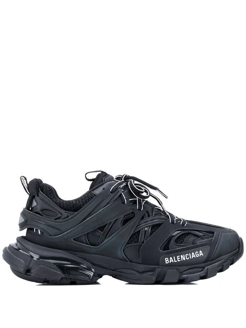 Balenciaga Leather Track 2 Open Sneakers in White Save