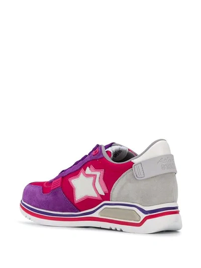 Shop Atlantic Stars Contrast Star Patch Sneakers - Purple