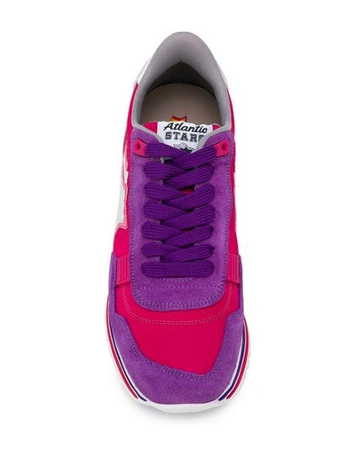 Shop Atlantic Stars Contrast Star Patch Sneakers - Purple