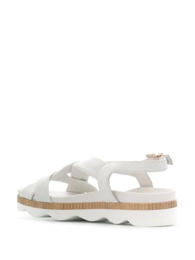Shop Tosca Blu Chunky Sole Sandals In White