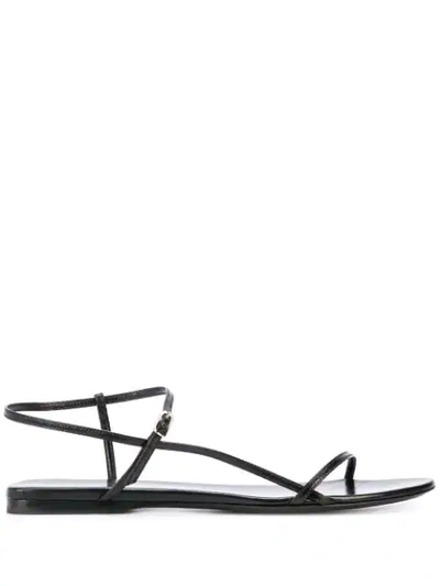 Shop The Row Bare Flat Sandals In C997- Black