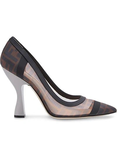 Shop Fendi Slip-on Court Shoes In Brown ,black