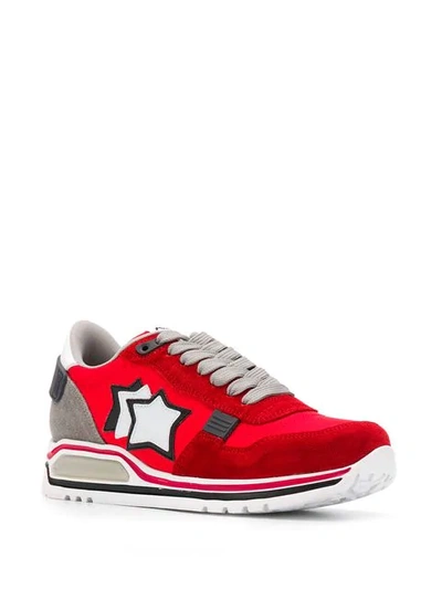 Shop Atlantic Stars Star Patch Sneakers In Red