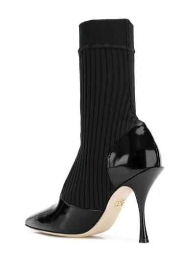 Shop Dolce & Gabbana Sock Ankle Boots In Black