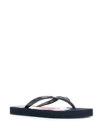 Shop Tommy Hilfiger Ice Cream Flip Flops In Blue