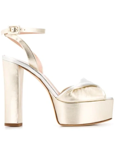 Shop Giuseppe Zanotti Sahara Platform Sandals In Gold