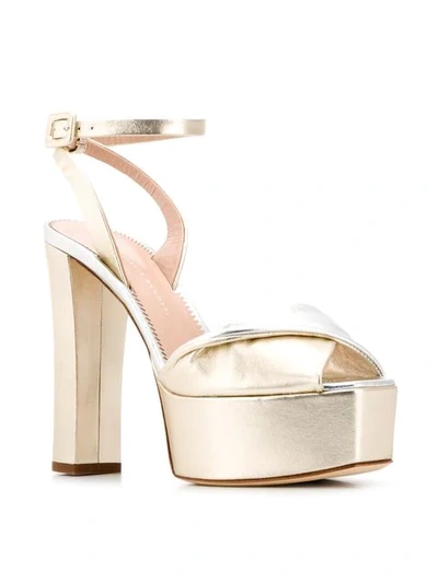 Shop Giuseppe Zanotti Sahara Platform Sandals In Gold