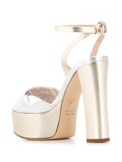 Shop Giuseppe Zanotti Sahara Platform Sandals In Gold