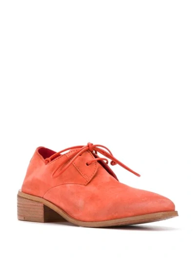 Shop Marsèll Block Heel Derby Shoes In Orange