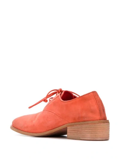 Shop Marsèll Block Heel Derby Shoes In Orange