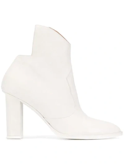 Shop A.f.vandevorst Block Heel Ankle Boots In White