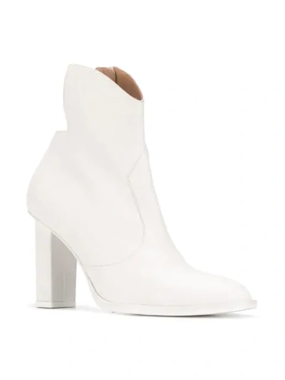 Shop A.f.vandevorst Block Heel Ankle Boots In White