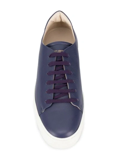 Shop Giorgio Armani Klassische Sneakers In Purple