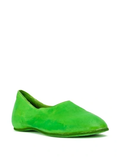 Guidi Classic Slip-on Ballerinas In Green