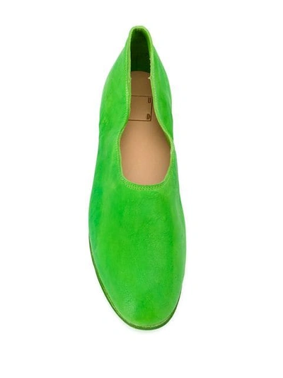 Guidi Classic Slip-on Ballerinas In Green