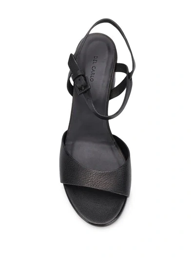 Shop Del Carlo Block Heel Sandals - Black