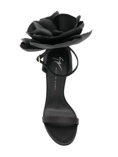 Shop Giuseppe Zanotti Peony Sandals In Black