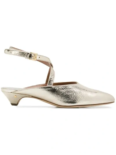 Shop Laurence Dacade Low-heel Pumps In Gold