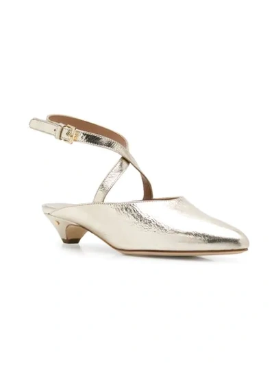 Shop Laurence Dacade Low-heel Pumps In Gold