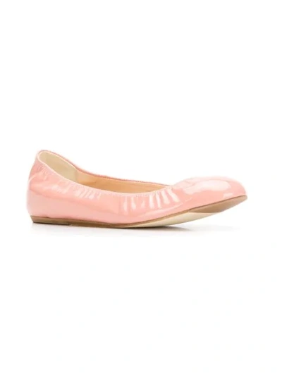 Shop Lanvin Elasticated Ballerinas In Pink